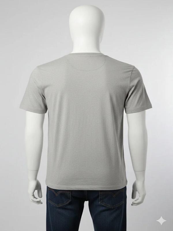 Yazlık V.yaka Penye Tshirt %100 Pamuklu Sol Göğüs Cepli